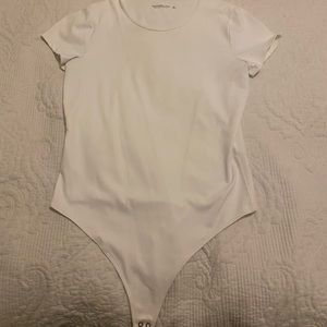 White slim fit bodysuit